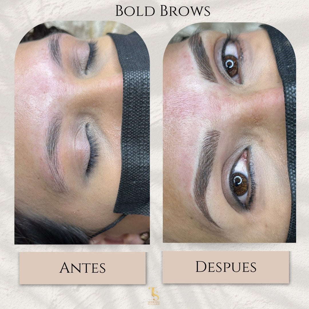 Bold Brows antes y despues — TS Microblading