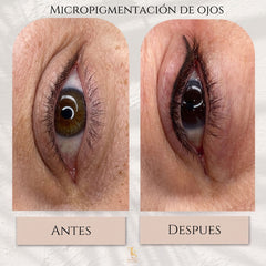 Línea de Ojos antes y después — TS Microblading