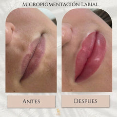 Micropigmentación Labial antes y después — TS Microblading